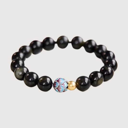 Protection--Obsidian Bracelet