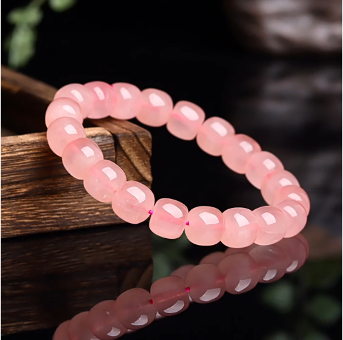 LOVE--Rose Quartz Bracelet