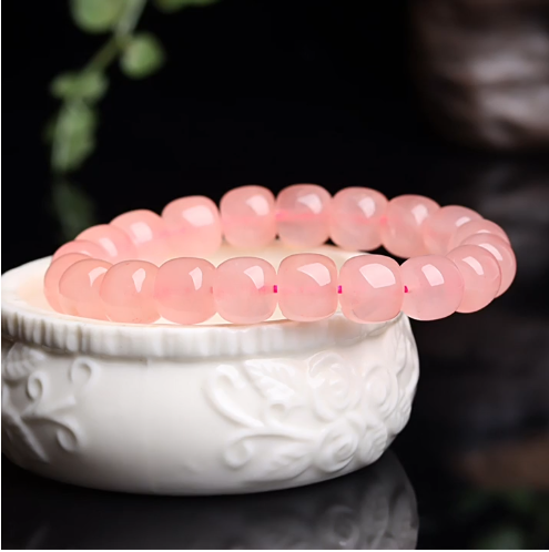 LOVE--Rose Quartz Bracelet