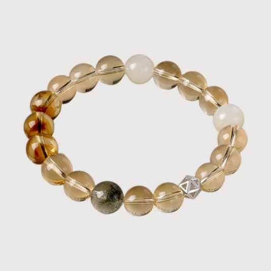 Wealth--Citrine Beaded Bracelet