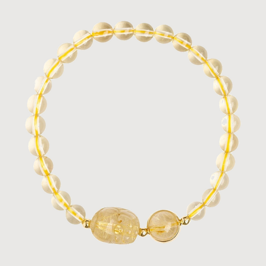 Wealth-Pi Xiu Citrine Beaded Bracelet