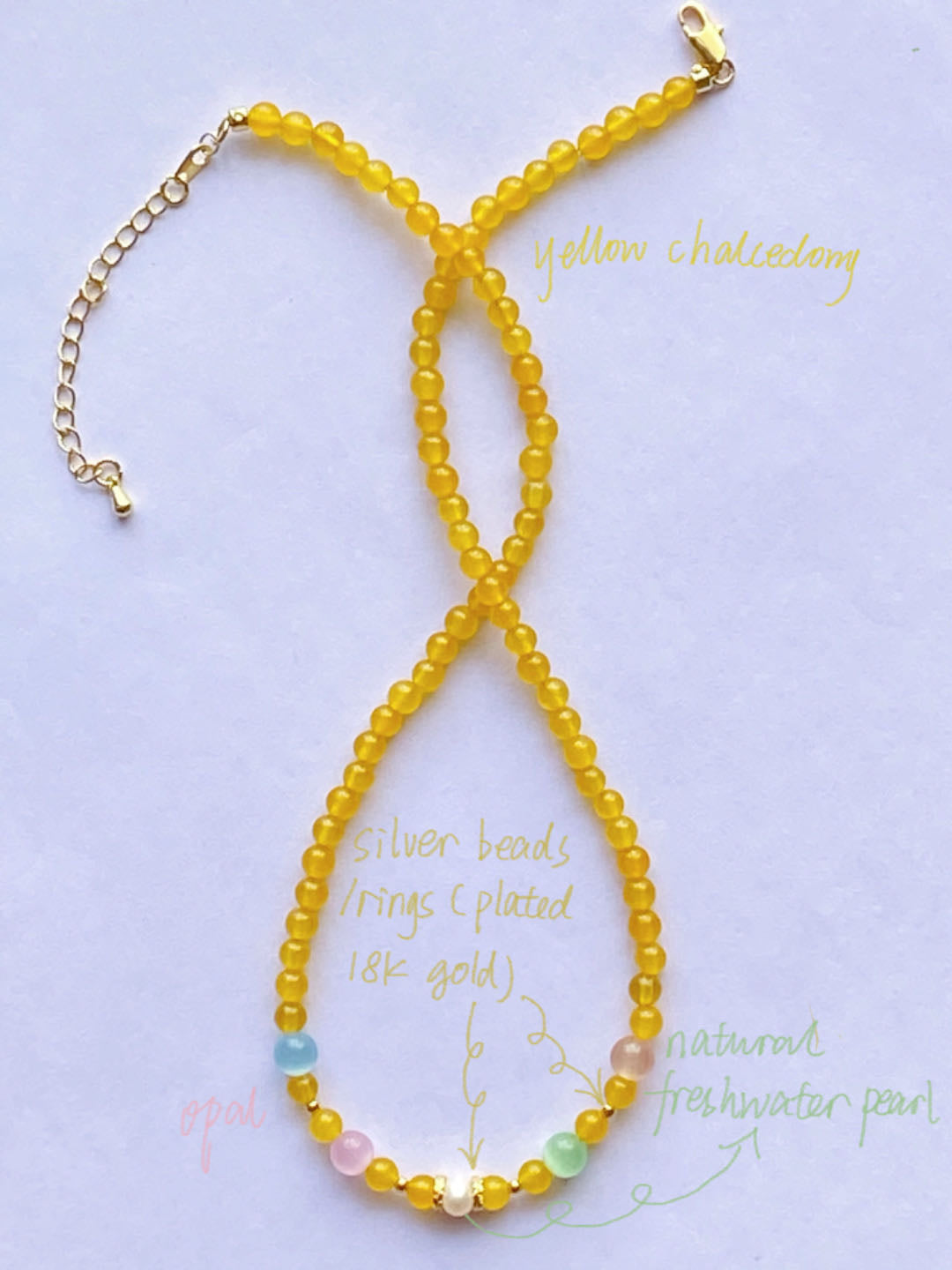 Brilliant Hues Chalcedony Necklace--Wealth·Good Luck·Positive Energy