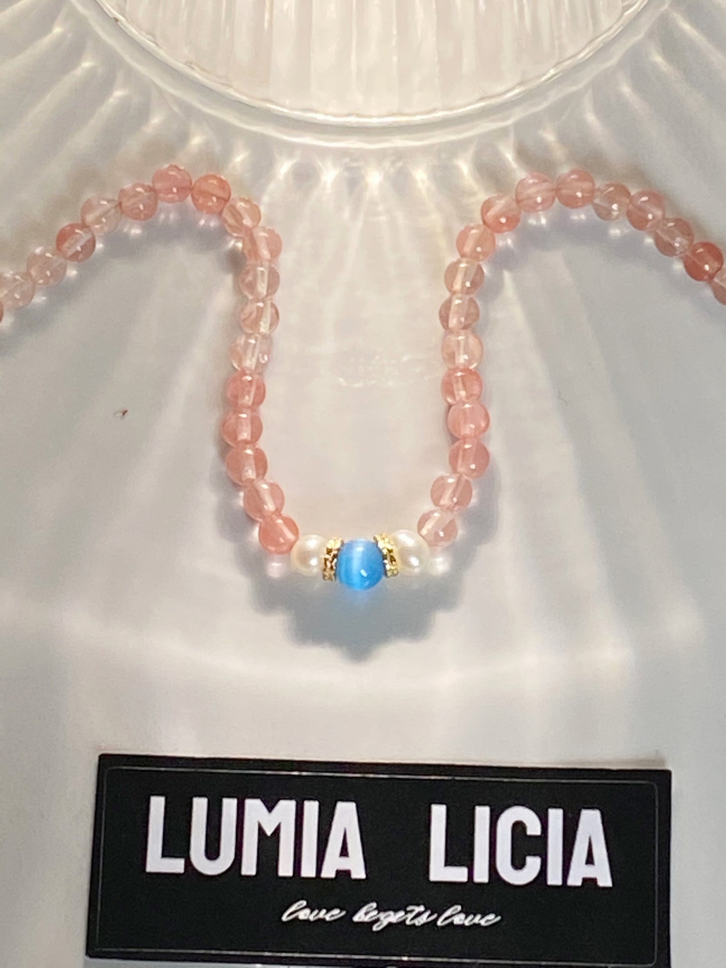 Pretty Pink Chalcedony Necklace--Balancing Emotions·Inner Peace·Self-Love·Confidence·Self-Esteem·Harmonious Relationship·Wisdom·Insight·Intuition·Communication·Thinking