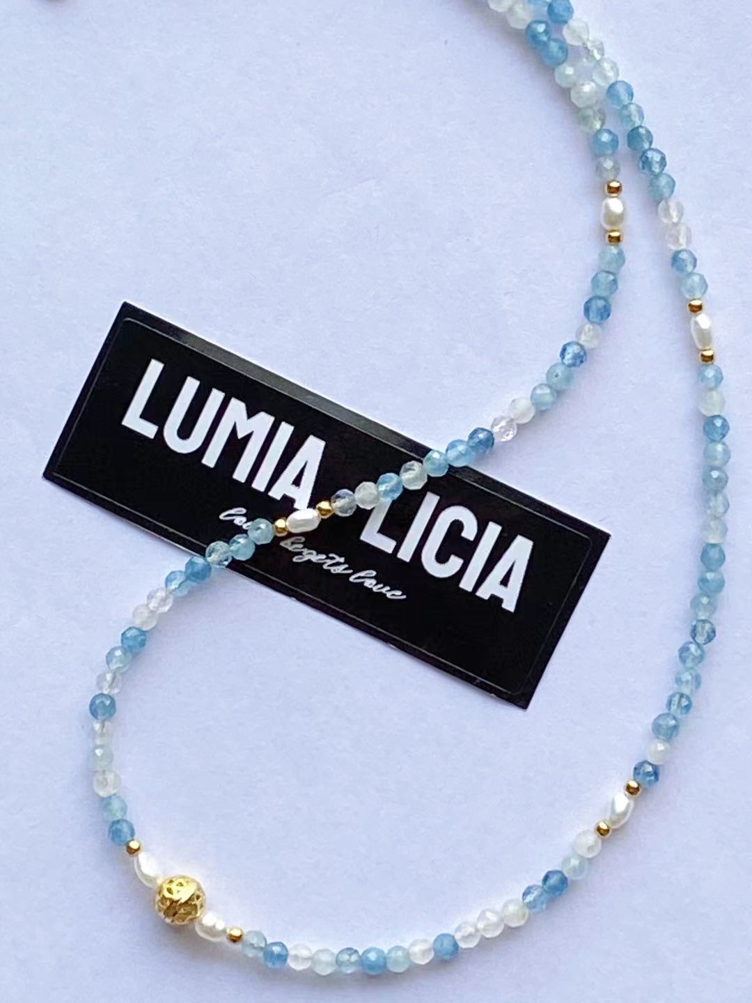 Aquamarine Necklace--Emotional Calmness·Communication Enhancement·Spiritual Connection·Trust and Courage·Energy Purification