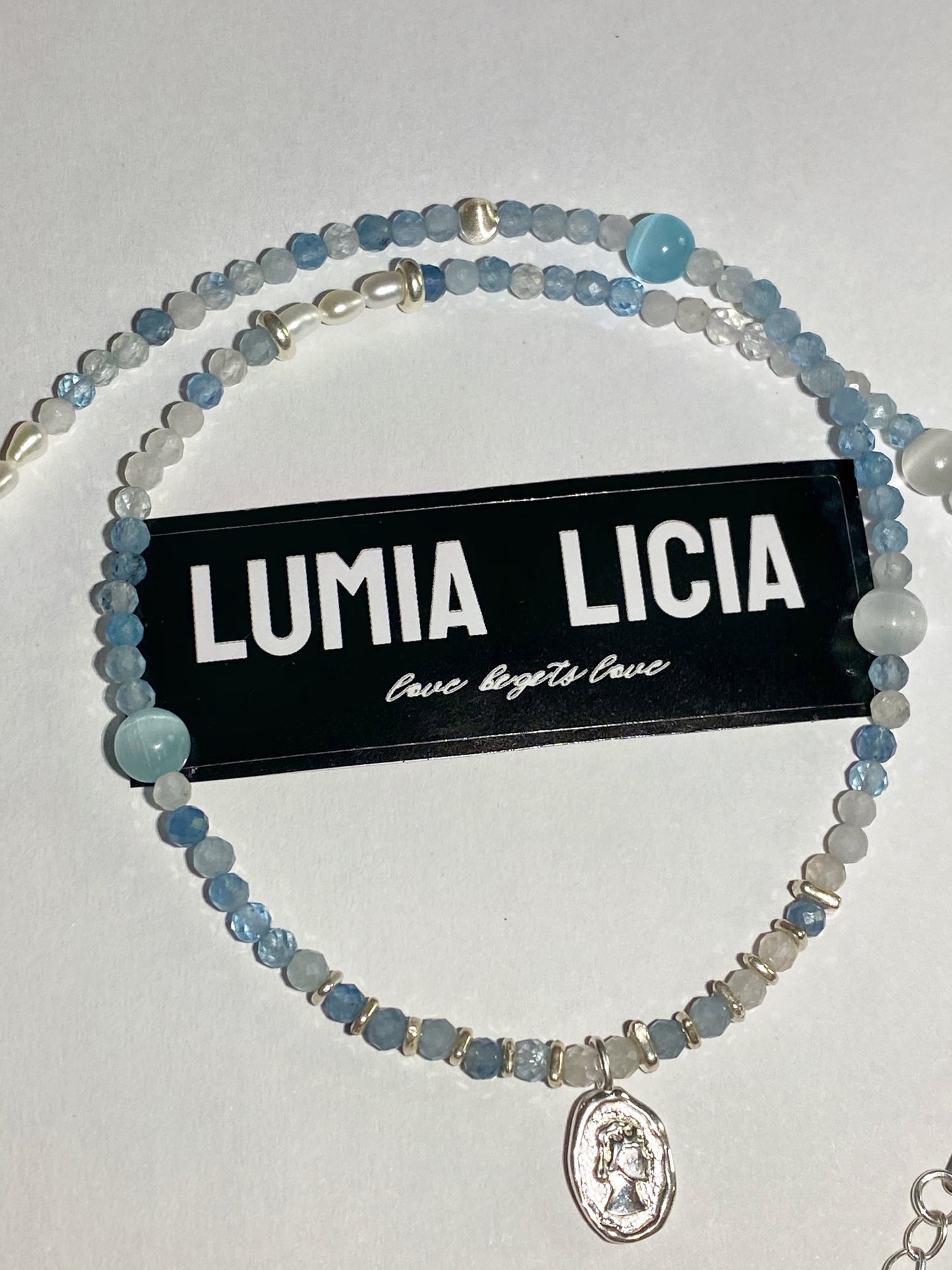 Seablue Wonder Aquamarine Necklacets--Calmness·Wisdom·Inner Peace·Intuition·Insight·Protection·Communication·Trust·Courage