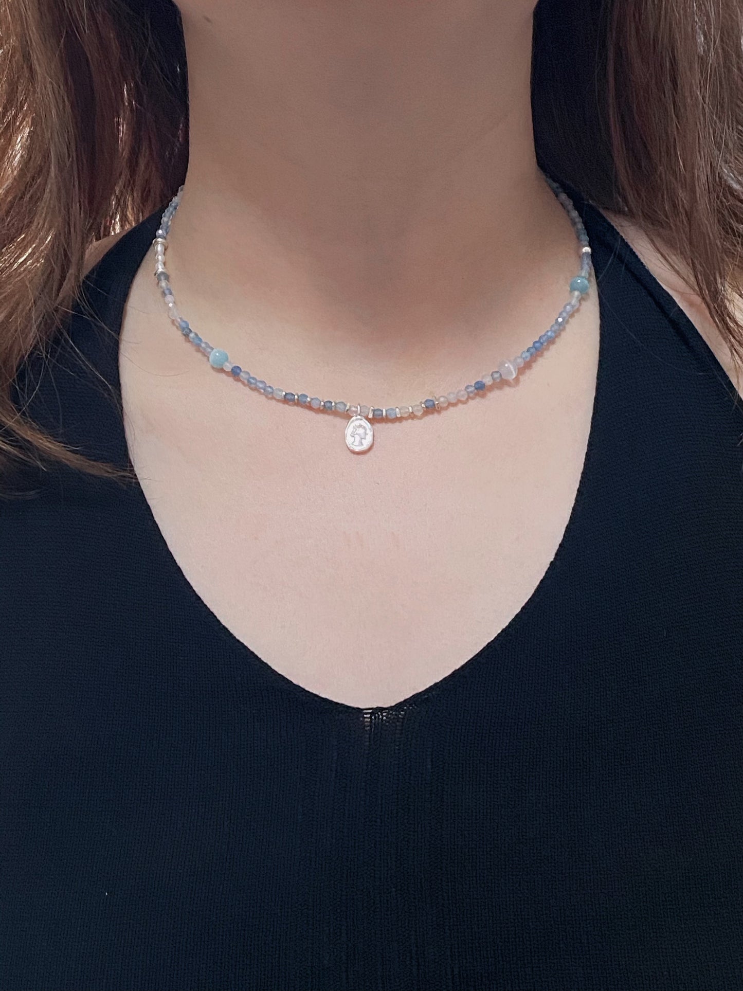 Seablue Wonder Aquamarine Necklacets--Calmness·Wisdom·Inner Peace·Intuition·Insight·Protection·Communication·Trust·Courage