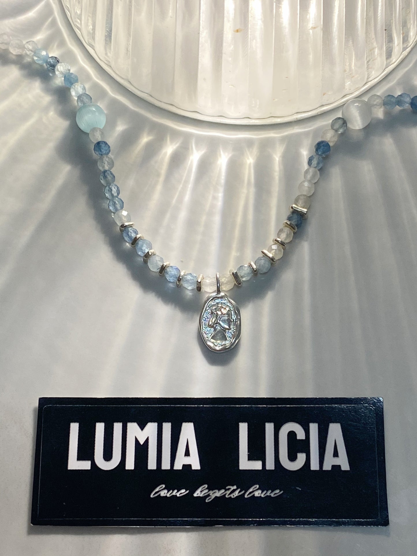 Seablue Wonder Aquamarine Necklacets--Calmness·Wisdom·Inner Peace·Intuition·Insight·Protection·Communication·Trust·Courage