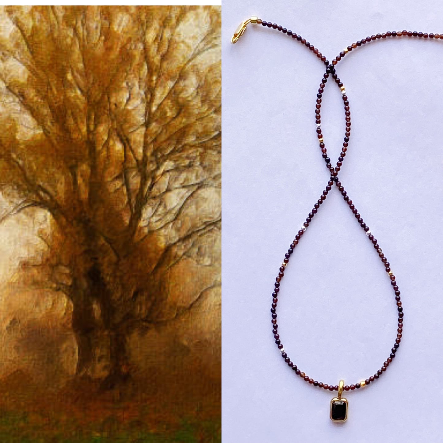 Brown Agate Necklace--Protection·Balancing Energy·Stability·Positivity·Calmness·Peace·Wealth·Luck