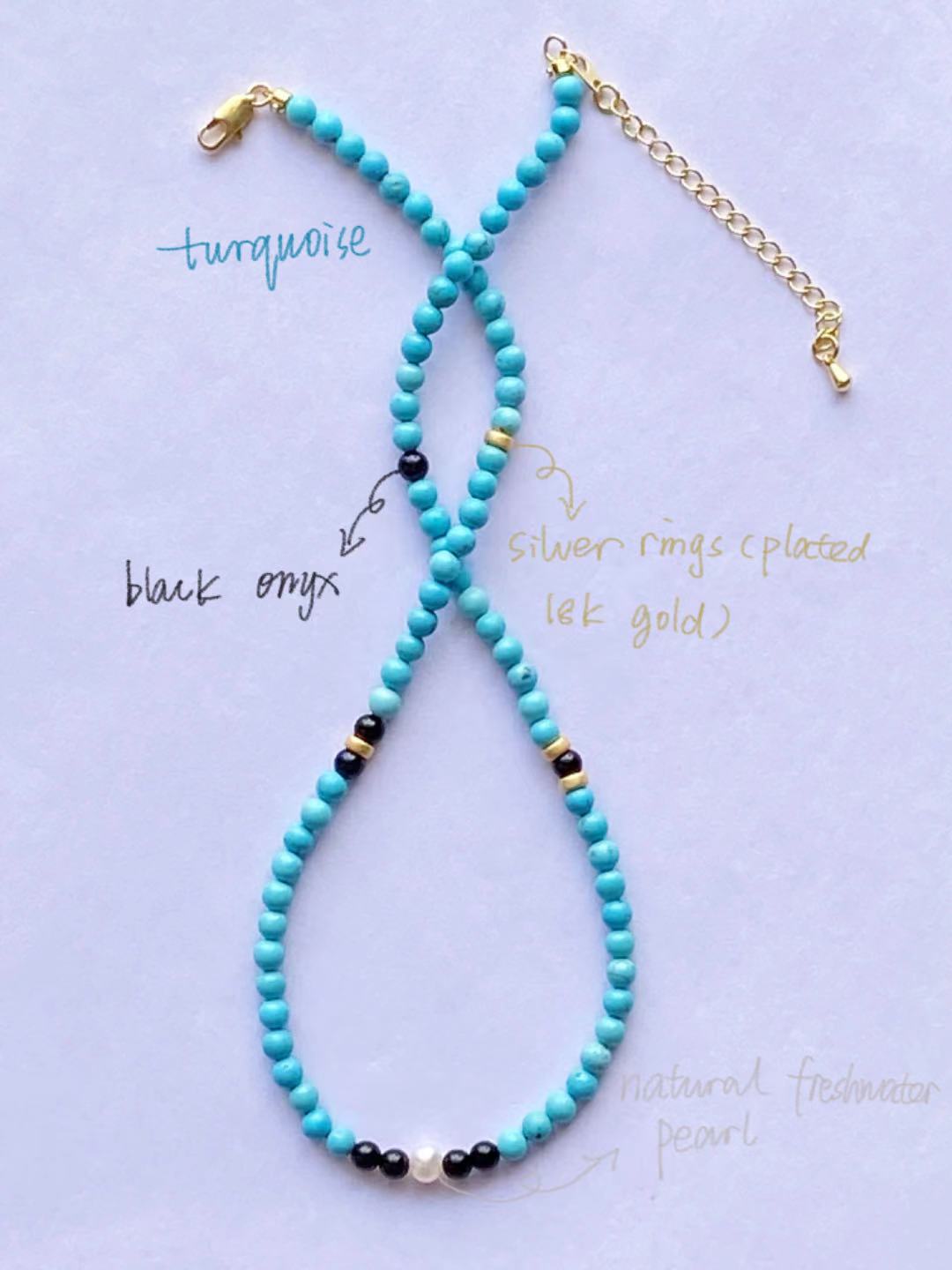 Turquoise Necklace--Wisdom·Peace·Communication·Expression·Inner Peace·Intuition·Creativity·Inspiration