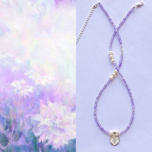 Purple Spinel Necklace-- Spirit ·Wisdom·Intuition· Insight·Bringing Inner Peace·Charm·Confidence