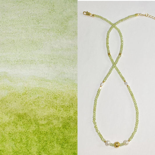 Olivine Necklace-- Inner Peace ·Positive Energy·Balance Emotions·Inspiration·Creativity·Wealth