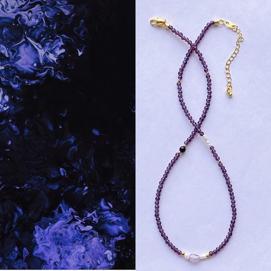 Amethyst Necklace--Wisdom· Tranquility·Spirituality·Protection·Confidence·Health· Purity