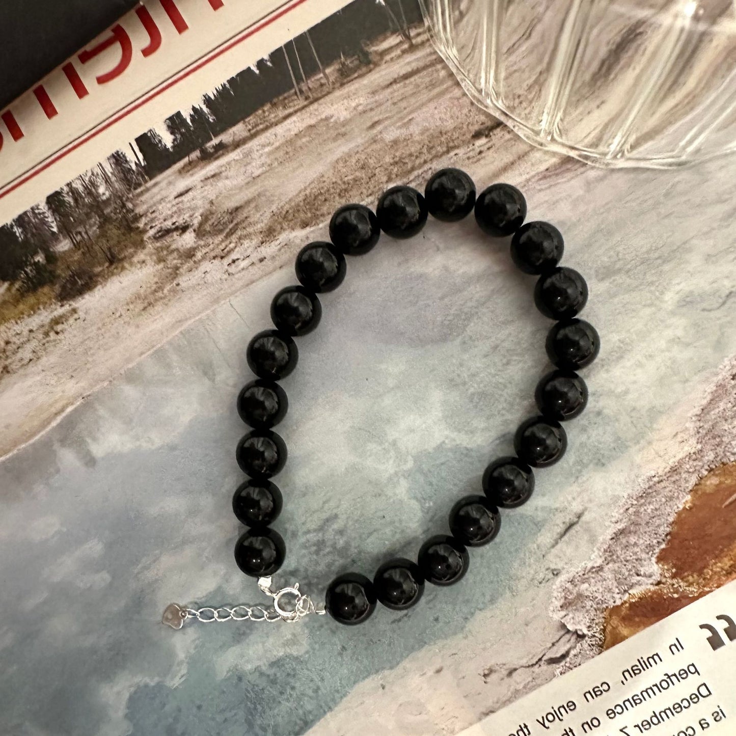 Protection--Blacl Onyx Necklace Bracelet Earrings