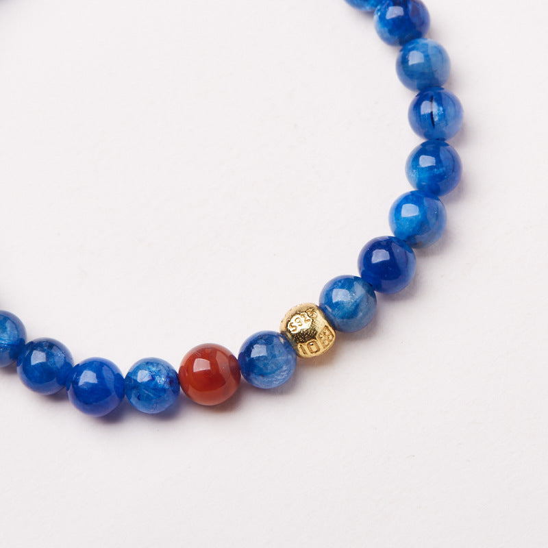 SPIRITUALITY--KYANITE BEADED BRACELET