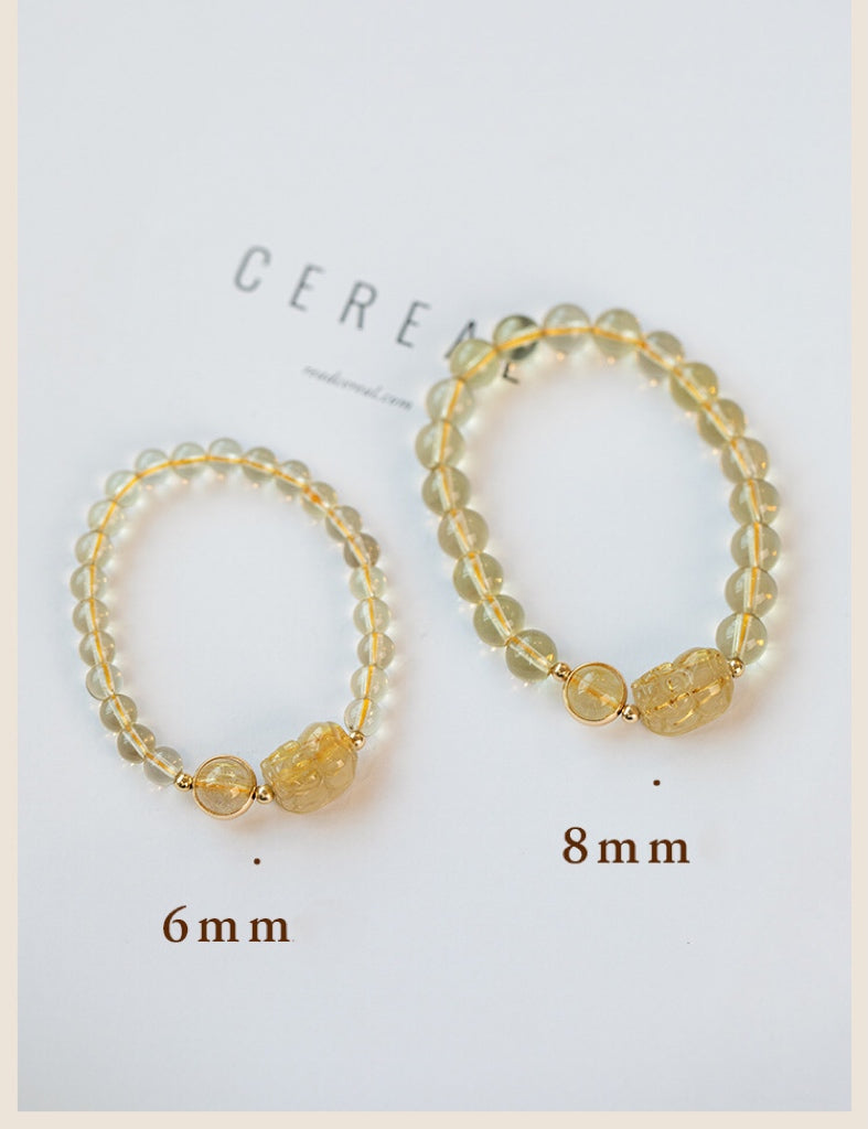 Wealth-Pi Xiu Citrine Beaded Bracelet