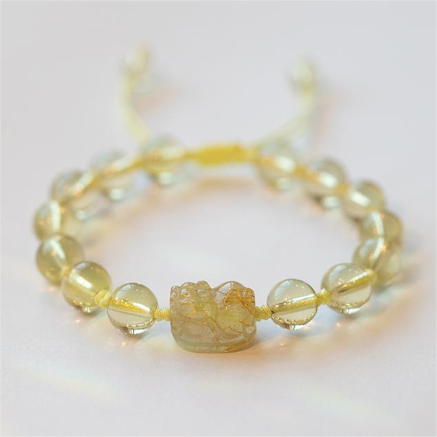 Wealth-Pi Xiu Citrine Beaded Bracelet