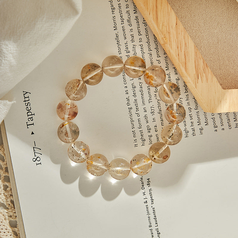 WEALTH--PYRITE CRYSTAL BEADED BRACELET