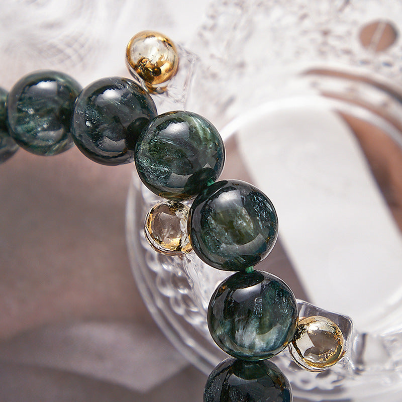 HOPE--SERAPHINITE CRYSTAL BEADED BRACELET