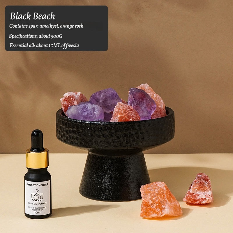 Natural Crystal Rough Stone Fire-Free Aromatherapy Essential Oil Diffuser Stone