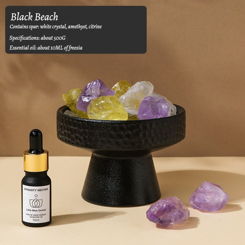 Natural Crystal Rough Stone Fire-Free Aromatherapy Essential Oil Diffuser Stone