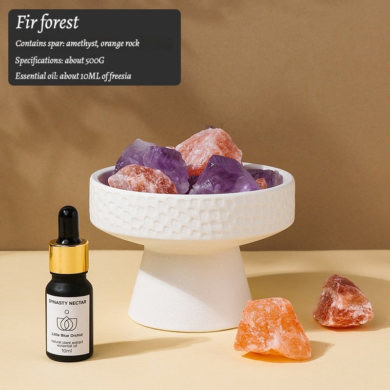 Natural Crystal Rough Stone Fire-Free Aromatherapy Essential Oil Diffuser Stone