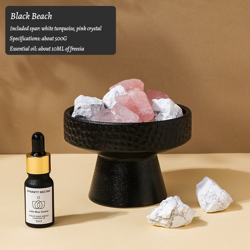 Natural Crystal Rough Stone Fire-Free Aromatherapy Essential Oil Diffuser Stone