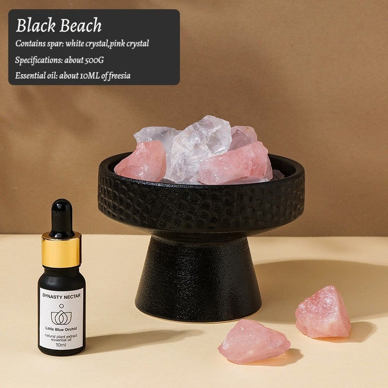 Natural Crystal Rough Stone Fire-Free Aromatherapy Essential Oil Diffuser Stone